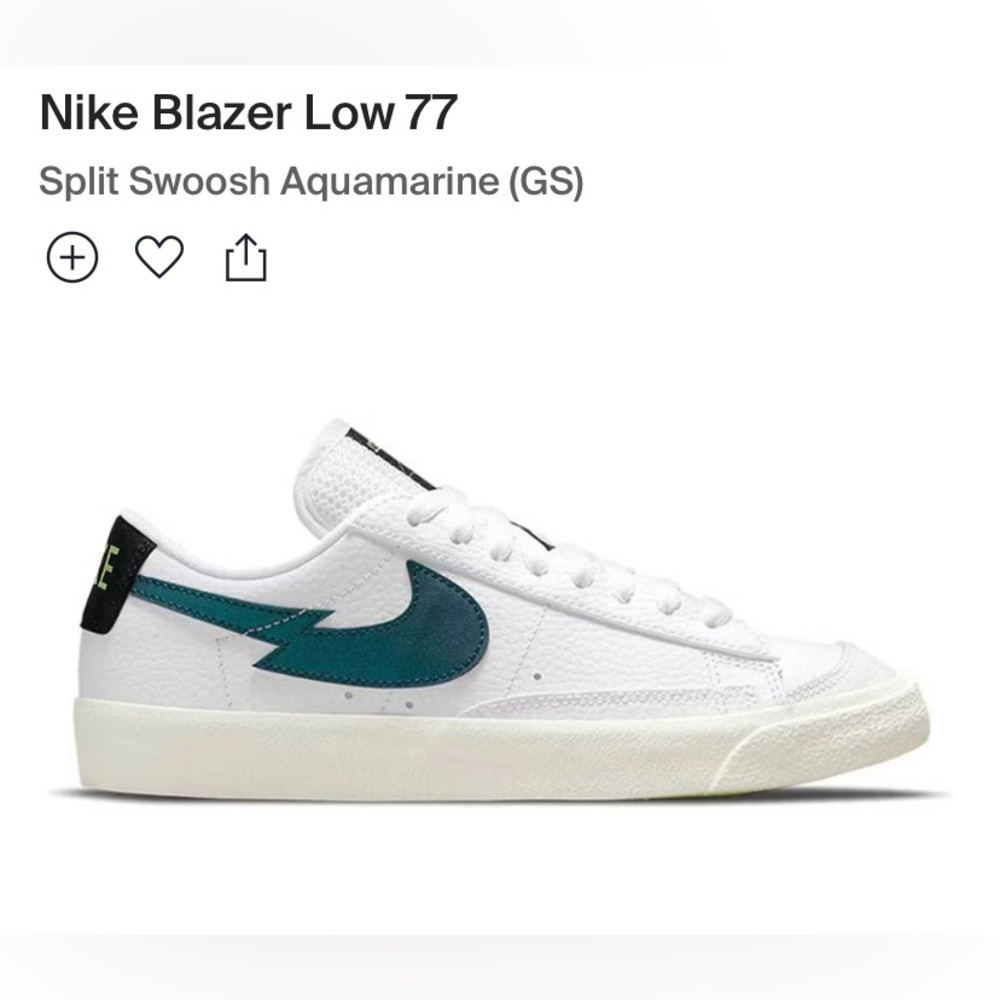brand new never been worn nike blazer low 77. Split Swoosh Aquamarine (GS.